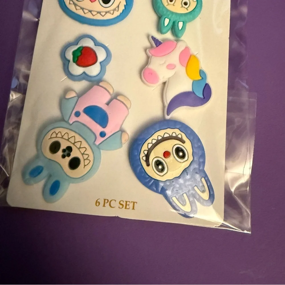 ✨✨5/$10✨✨ 6pc Labubu Shoe Charms for Crocs Style - Monster Bunny Lot New